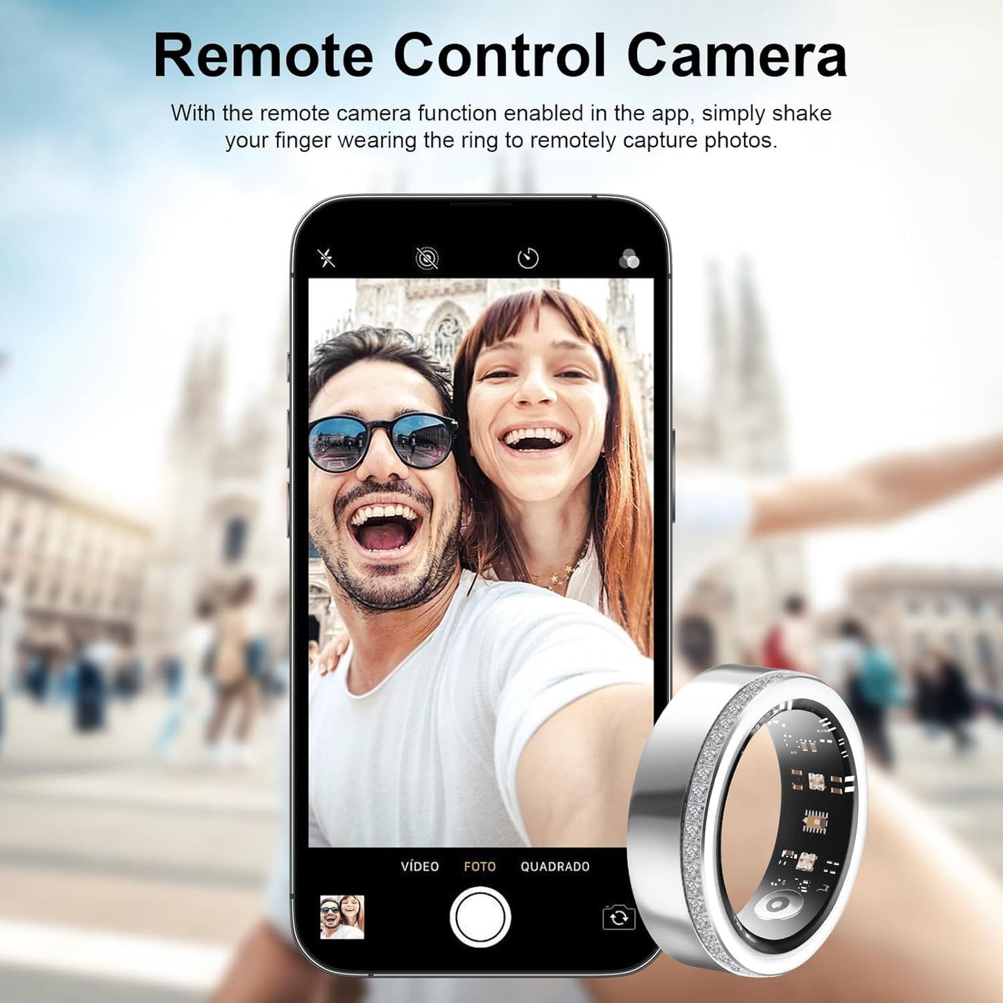 2025 New Smart Ring For Women Luxury Elegant Diamond Ring With Visible Tech Core Heart Rate Sleep Tracker Fitness Health Monitor IP68 Waterproof Compatible