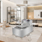 Electric Fryer Silver Stainless Steel Single Cylinder