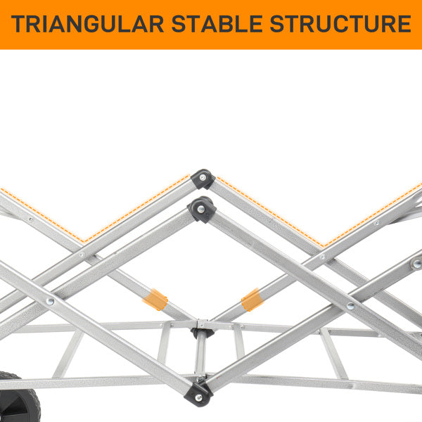 Silver Frame Oxford Cloth Garden Folding Cart