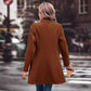Women's Winter Overcoat Lapel Collar Single Breasted Outerwear Long Pea Coat