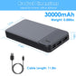 1Pc 30000mAh 20000mAh 1W MAh Fast Charging Power Bank With 1 USB Cable Fit For IOS Phone 15 14 13 And More