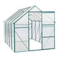 6X10FT Polycarbonate Greenhouse With Raised Base, Anchor, Heavy Duty Walk-in