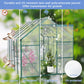 6X10FT Polycarbonate Greenhouse With Raised Base, Anchor, Heavy Duty Walk-in