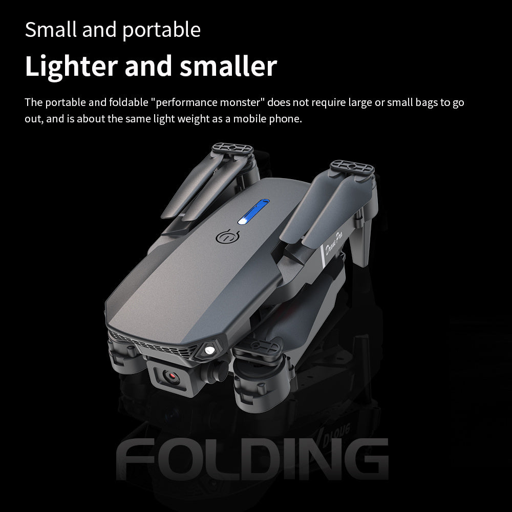 E88 Dual Camera Drone, WiFi FPV Double Folding RC Quadcopter Altitude Hold, Remote Control Toy For Beginners, Ideal Men's Gift For Outdoor Fun, Great For Christmas, Halloween, And Thanksgiving