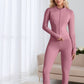 2025 Women's New Fitness Running Suit, Long Sleeved Sports Jacket, Tight Hip Pants Fitness Suit, Suitable For All Seasons