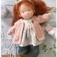 Handmade Plush Doll Golden Curly Girl Finished Product