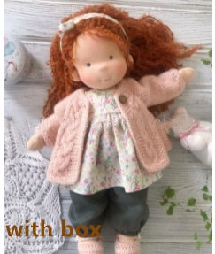 Handmade Plush Doll Golden Curly Girl Finished Product