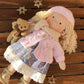 Handmade Plush Doll Golden Curly Girl Finished Product