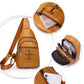 Men's And Women's Retro Leather Crossbody Bag Chest Bag