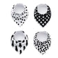 4pcs Lot Bibs Burp Cloth Print Arrow Wave Triangle Baby Bibs Cotton Bandana Accessories