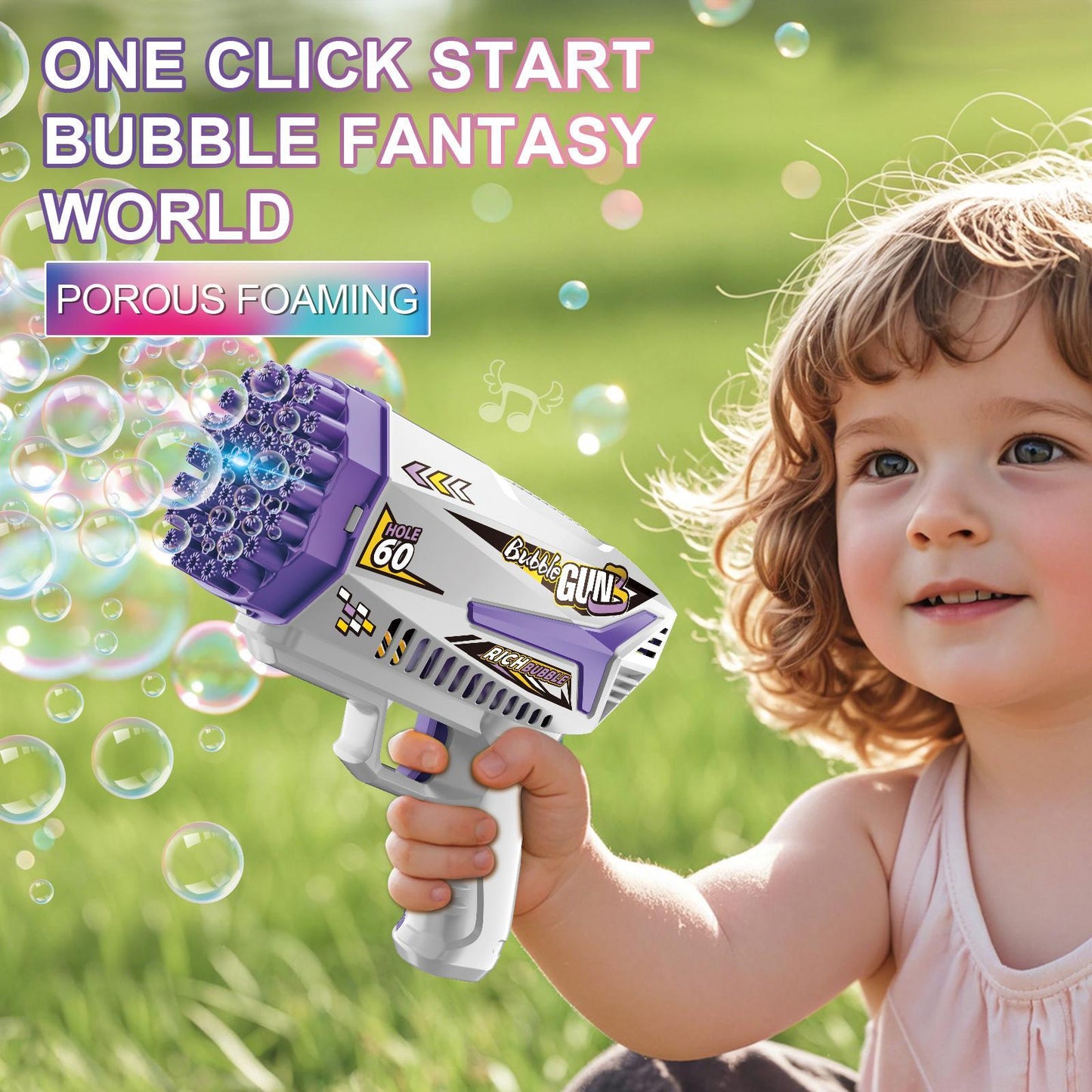 Bubble Gun - Suitable For Outdoor Play And Parties, Enjoy Bubble Fun At Any Time