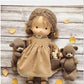 Handmade Plush Doll Golden Curly Girl Finished Product
