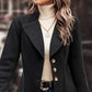 Women's Winter Overcoat Lapel Collar Single Breasted Outerwear Long Pea Coat
