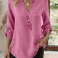 New Women's Loose-Fit Plus-Size V-Neck Solid Color Short-Sleeve T-Shirt