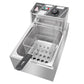 Electric Fryer Silver Stainless Steel Single Cylinder