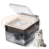 Wireless Charging Battery Driven 304 Stainless Steel Cat Automatic Induction Pet Water Fountain