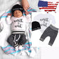 US Newborn Baby Boy Girl Tops Romper Bodysuit Jumpsuit Pants Outfits Clothes Set