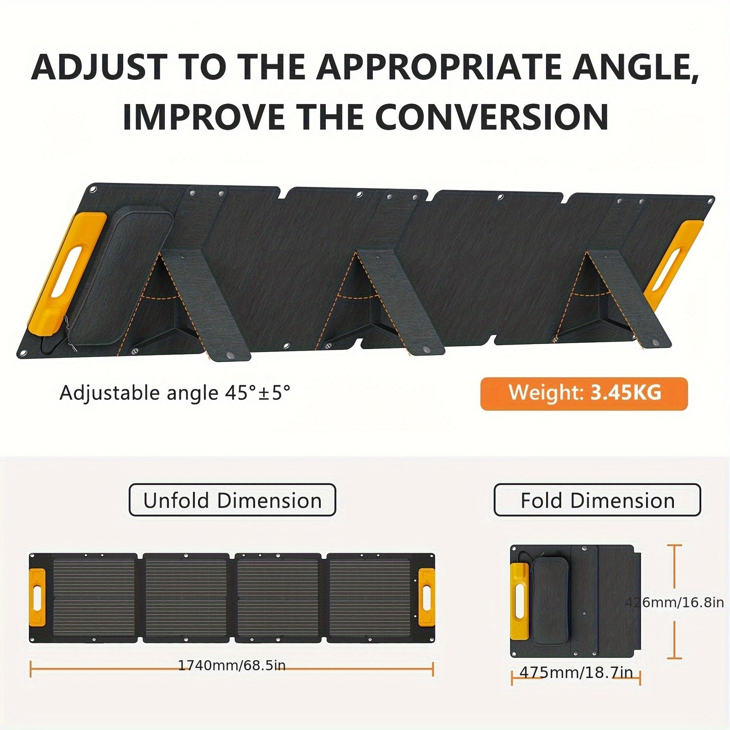 100W Portable Foldable Solar Charging Panel - High Efficiency With USB-C PD3.0, USB-A QC3.0 And DC 20V Output, Lightweight And Compact Design For Camping, Hiking, RV Outings And Outdoor Adventures