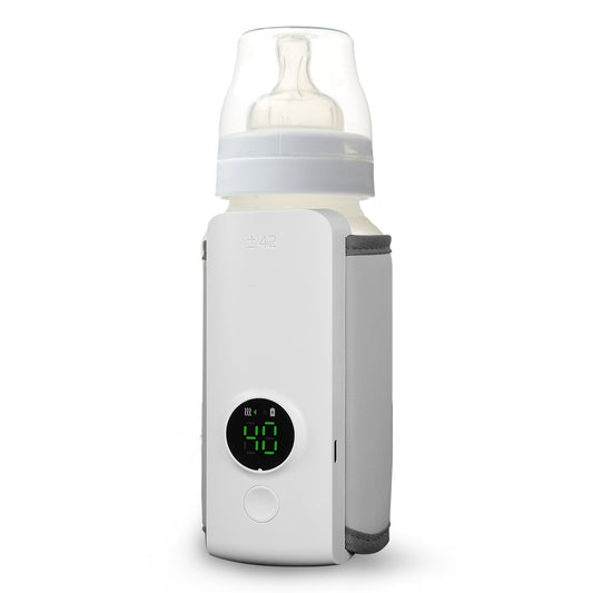 1Pc Portable Bottle Warmer Baby Milk Warmer Milk Formula Warmer For Travel With 6 Heating Levels USB Rechargeable Keep Milk Warm For 5 Hours No Bottle Included