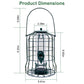 1Pc Outdoor Wild Bird Feeder Squirrel-Proof Chew-Proof Metal Hanging Seed Feeder With 4 Feeding Port For Small Songbirds
