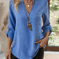New Women's Loose-Fit Plus-Size V-Neck Solid Color Short-Sleeve T-Shirt