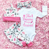 4PCS Newborn Kids Baby Girl Outfits Clothes Romper Bodysuit Pants Outfits Set