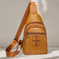 Men's And Women's Retro Leather Crossbody Bag Chest Bag
