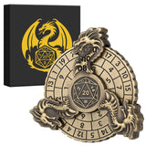 Retro Fantasy Style Turntable Dice Gift Box Set, Essential Creative Accessories For Board Games, Multi-faceted RPG Dice And Circular Scale Design - Advanced Tabletop Game Accessories And Collectibles