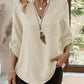 New Women's Loose-Fit Plus-Size V-Neck Solid Color Short-Sleeve T-Shirt