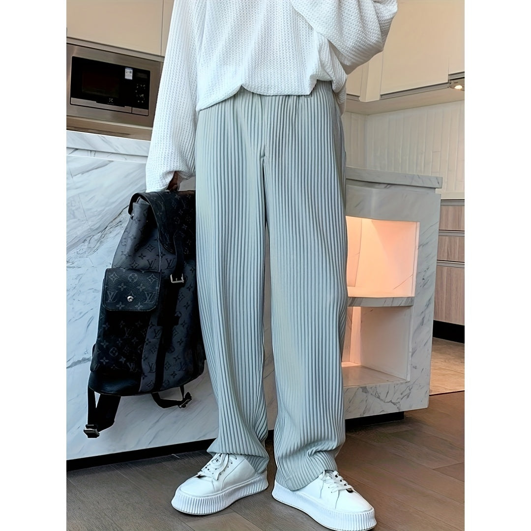 Casual Pants, Trendy And Fashionable Casual Pants, Men's Pants, Men's Pants, Long Pants, Straight Pants, Corduroy Casual Pants, Tight-fitting Casual Pants, Anti-wrinkle Casual Pants, 9-inch Pants, Men