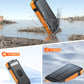 New Product Large Capacity 20000mAh 3 USB C Flashlight Ip67 Waterproof High-speed Wireless Charger Solar Power Bank