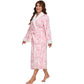 RONGTAI Plush Fleece Bathrobe For Women, Long Robe With Two Side Pockets And Belt, Warm And Cozy Fluffy Sleepwear Nightgown -Fleece White, M