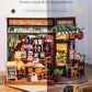 Rolife DIY Miniature House Kit Model Kits For Adults To Build Home Desk Bookshelf Decoration Tipsy Restaurant Craft Kits Hobbies For Adults Gift Idea For Girls Boys Kids